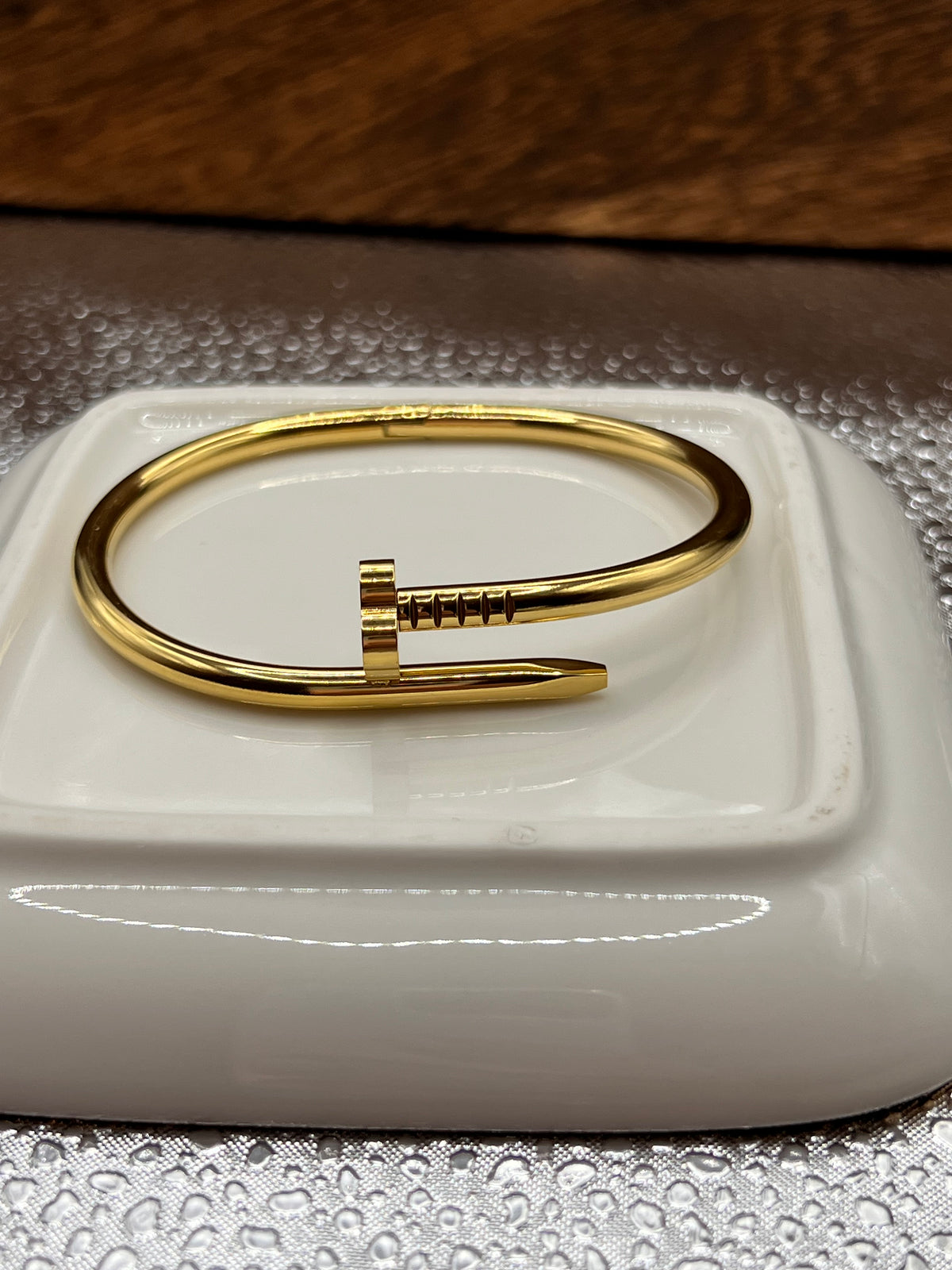 Nailed It Bangle Bracelet- 18k Gold plated