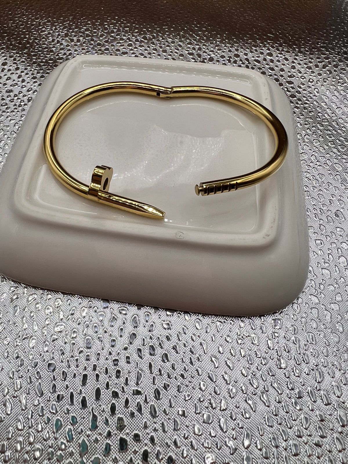 Nailed It Bangle Bracelet- 18k Gold plated