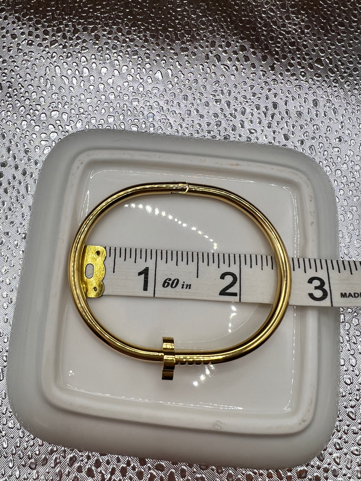 Nailed It Bangle Bracelet- 18k Gold plated