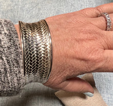Load image into Gallery viewer, Sterling Silver Woven Cuff Bracelet
