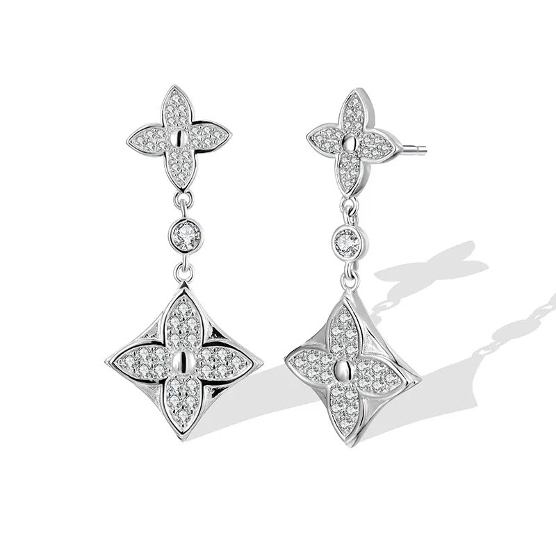 Elegant Sterling Silver Drop Earrings