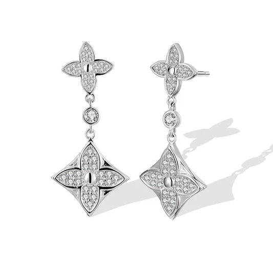 Elegant Sterling Silver Drop Earrings