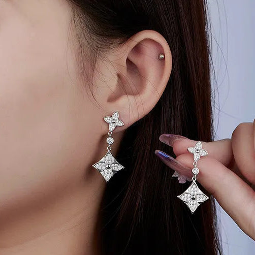 Elegant Sterling Silver Drop Earrings
