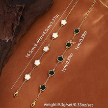 Load image into Gallery viewer, Star Flower Bracelet - Gold with Black Enamel Inlay
