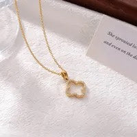 Clover Pendant CZ Necklace