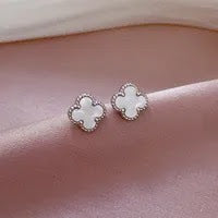 Mother of Pearl Clover Studs