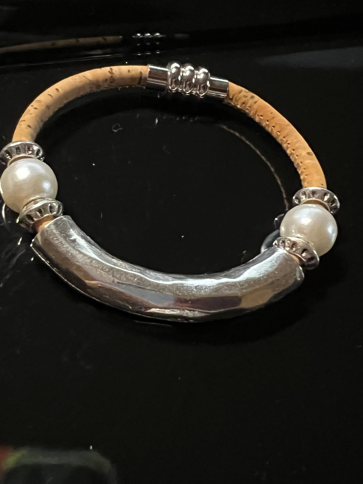 Sea Ranch Jewelry's Chunky Beaded Cork Bracelet - Natural