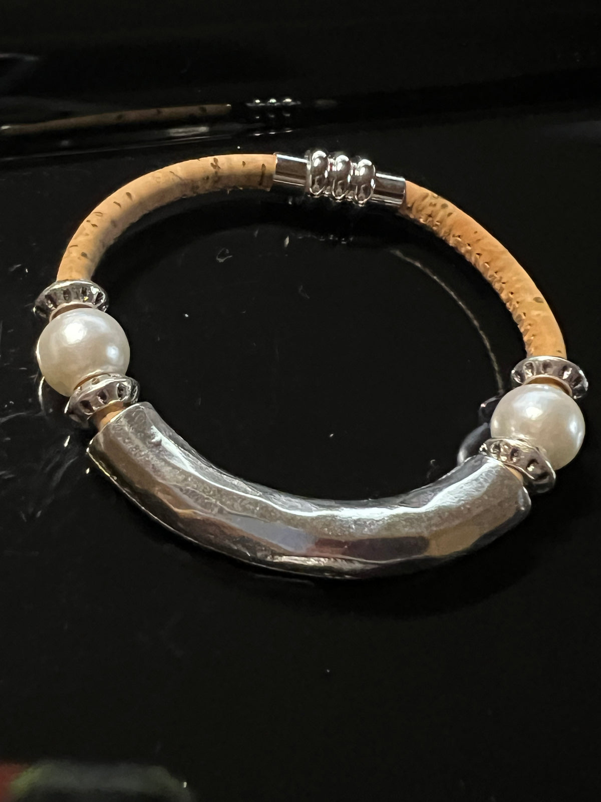 Sea Ranch Jewelry's Chunky Beaded Cork Bracelet - Natural