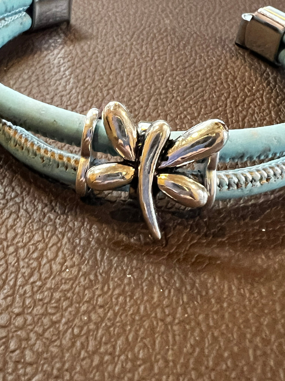 Dragonfly Cork Bracelet - Sky Blue - by Sea Ranch Jewelry