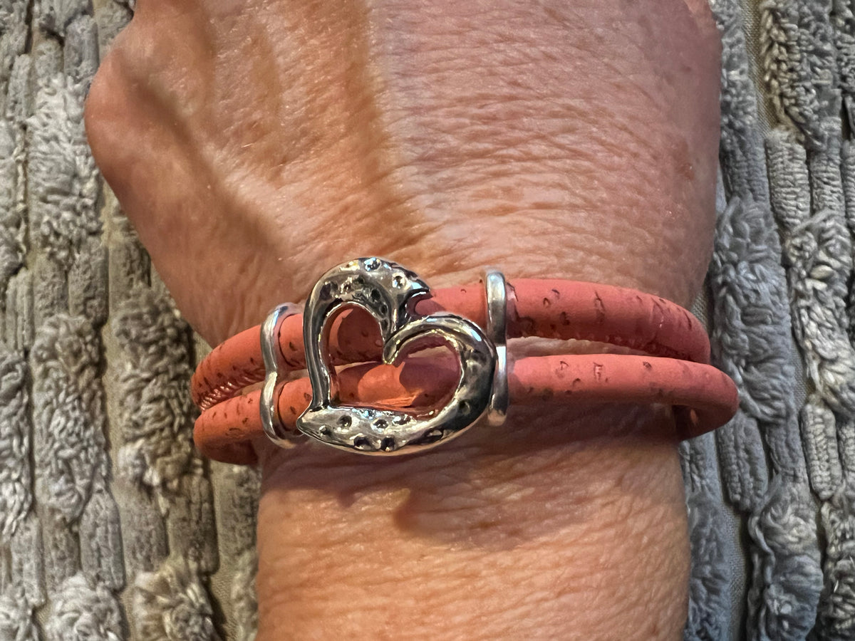 Sweet "Heart" Cork Bracelet by Sea Ranch Jewelry