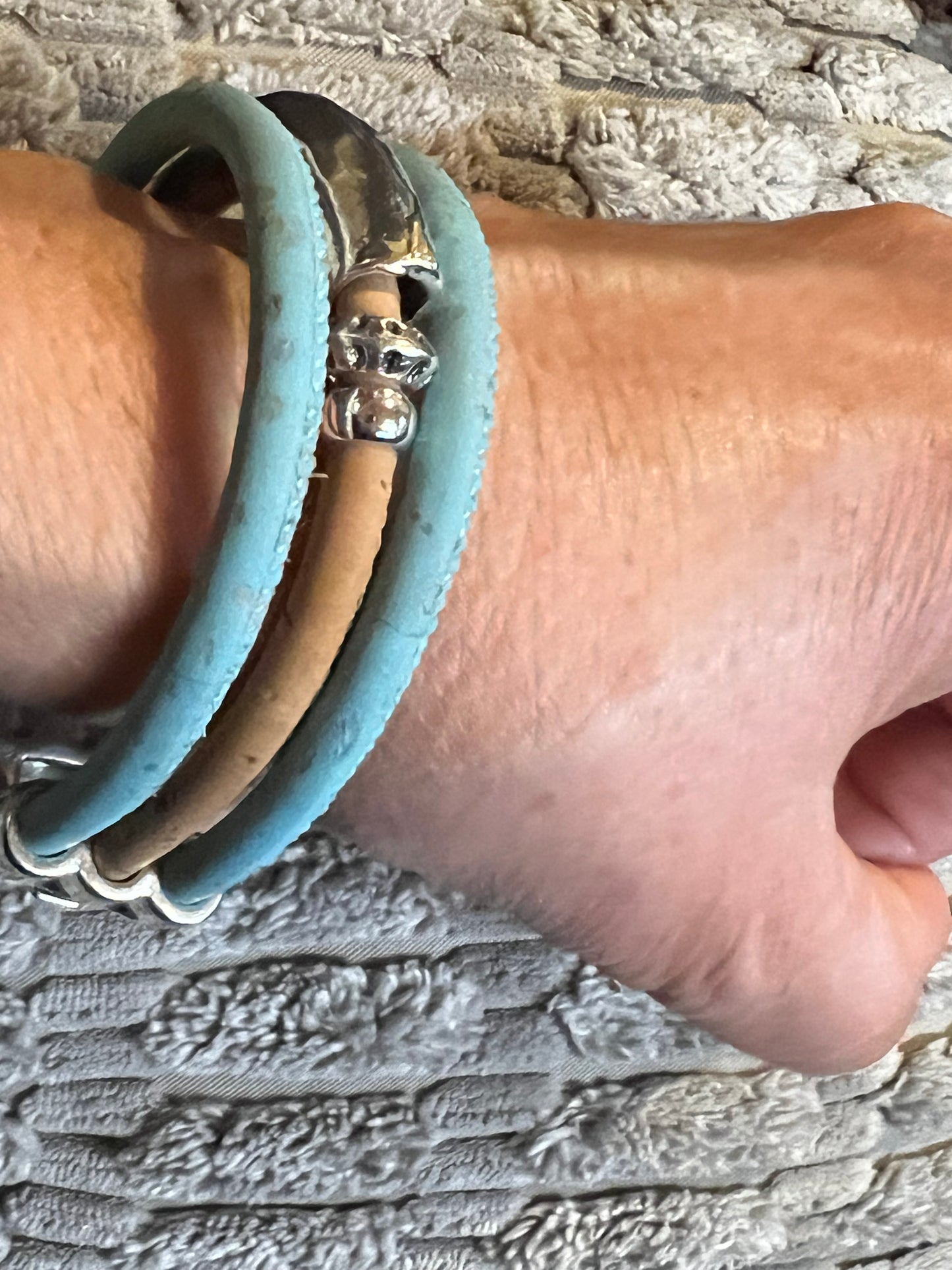 Chunky Triple Cork Beaded Bracelet by Sea Ranch Jewelry