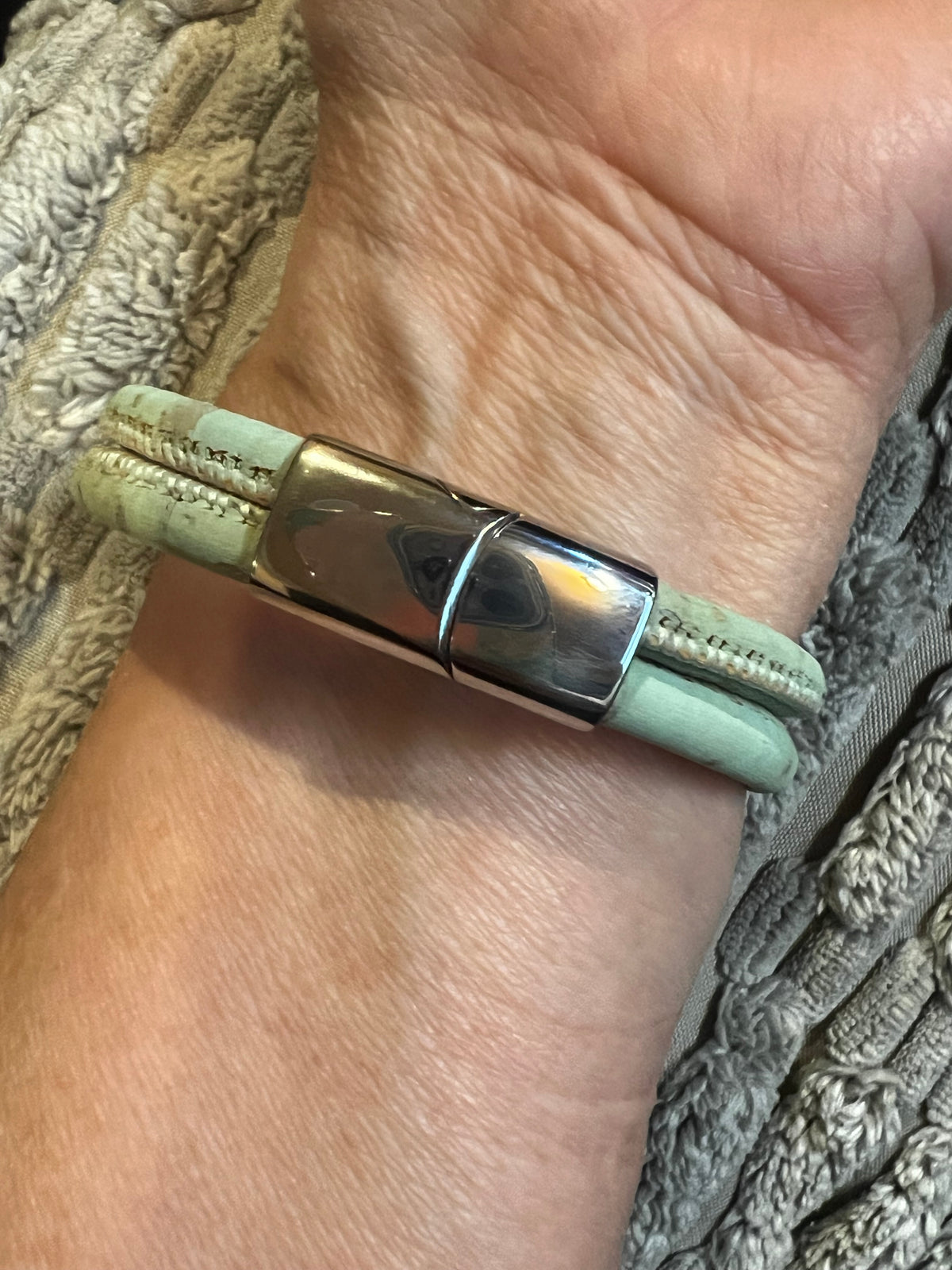 Dragonfly Cork Bracelet - Seafoam - by Sea Ranch Jewelry
