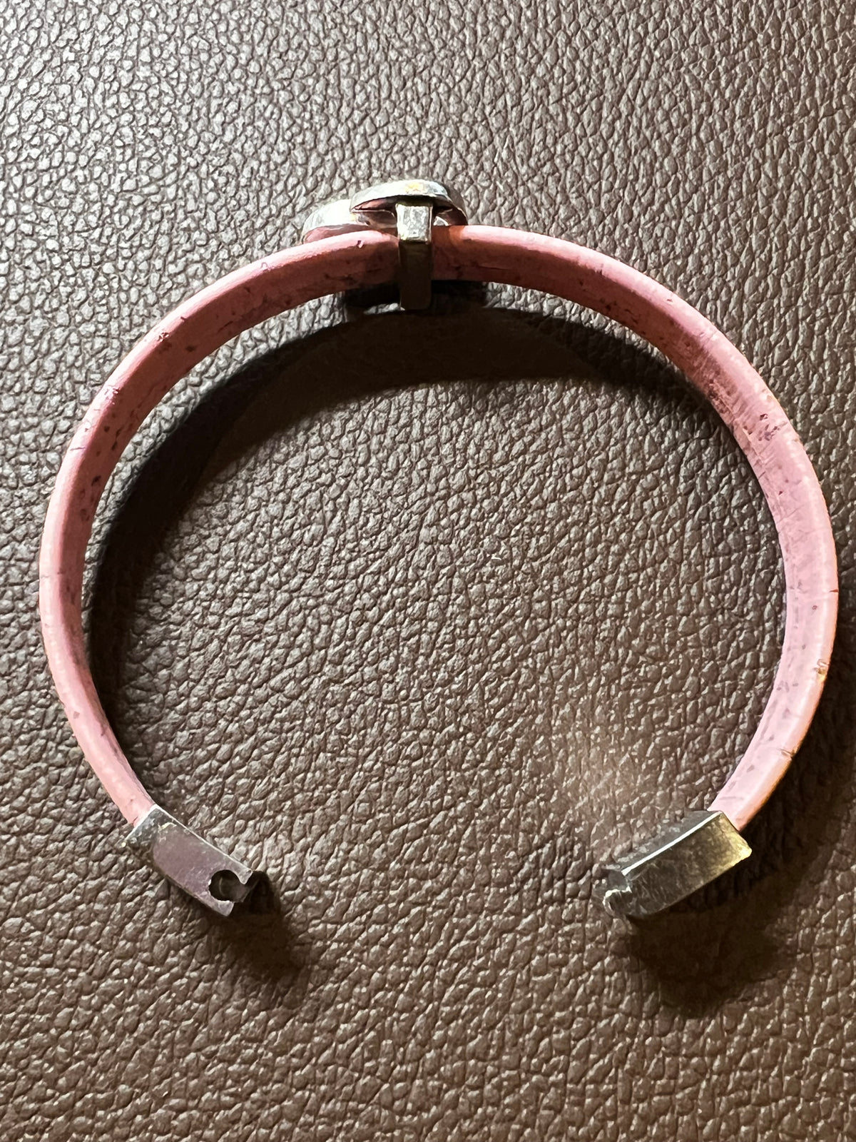 Boho Heart Cork Bracelet - Pink
