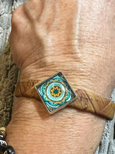Load image into Gallery viewer, Boho Cork Tile Bracelet - Natural - by Sea Ranch Jewelry

