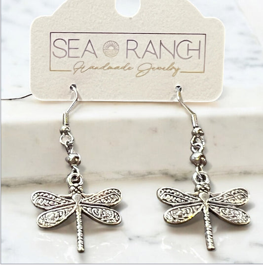 Dragonfly Charm Earrings by Sea Ranch Jewelry