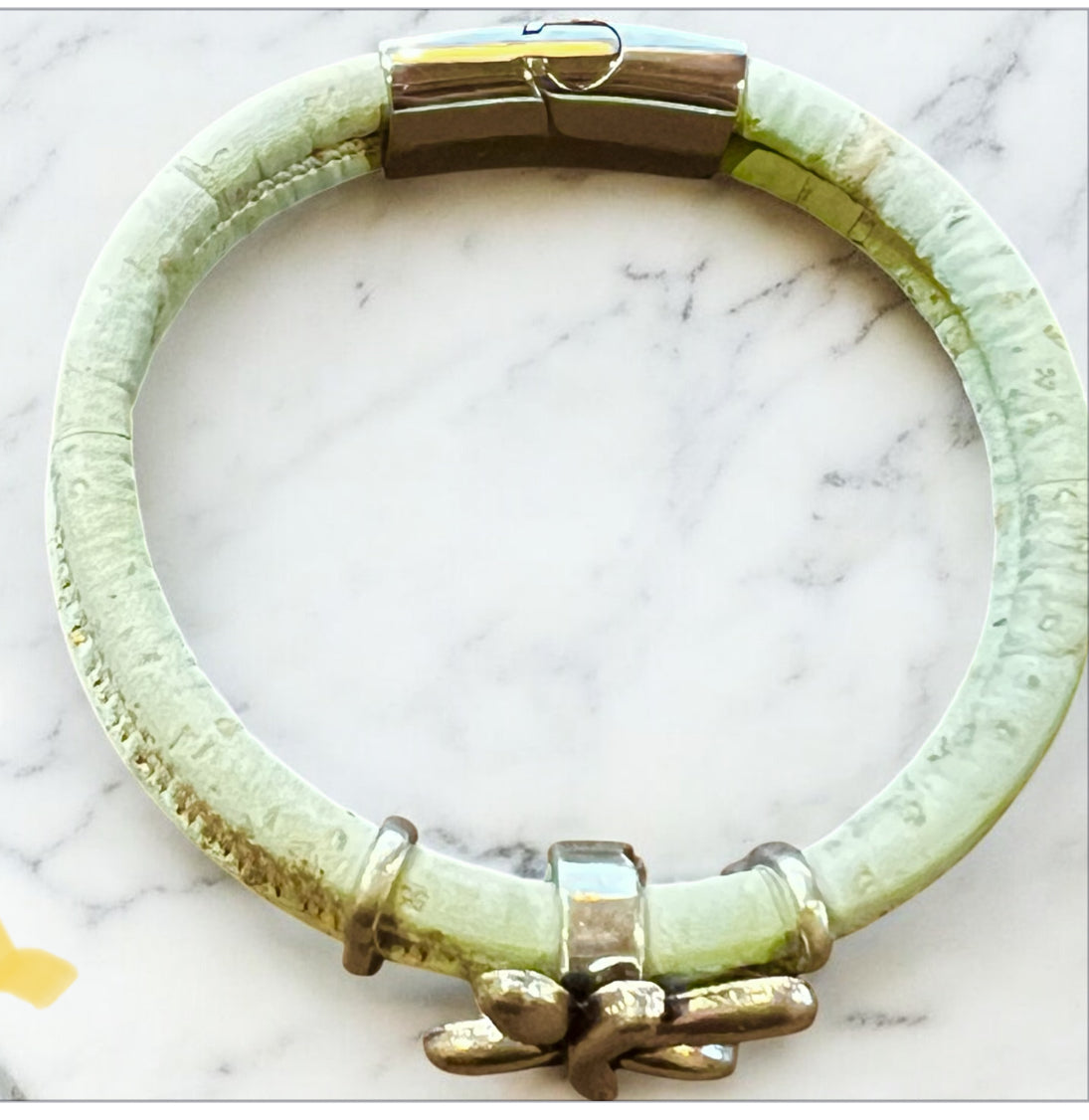Dragonfly Cork Bracelet - Seafoam - by Sea Ranch Jewelry