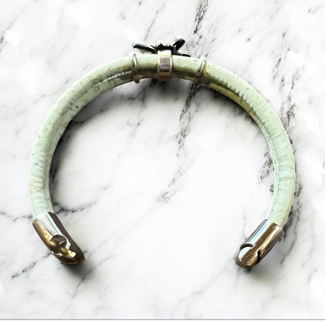 Dragonfly Cork Bracelet - Seafoam - by Sea Ranch Jewelry