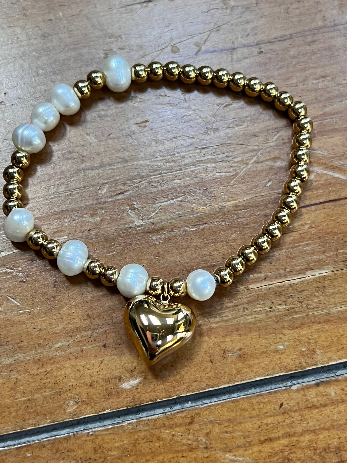 Beaded Heart Bracelet