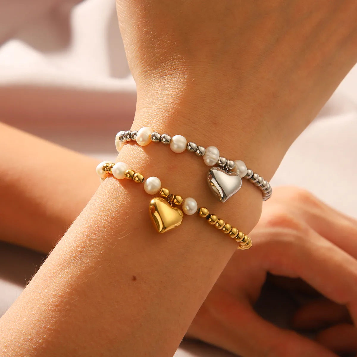 Beaded Heart Bracelet