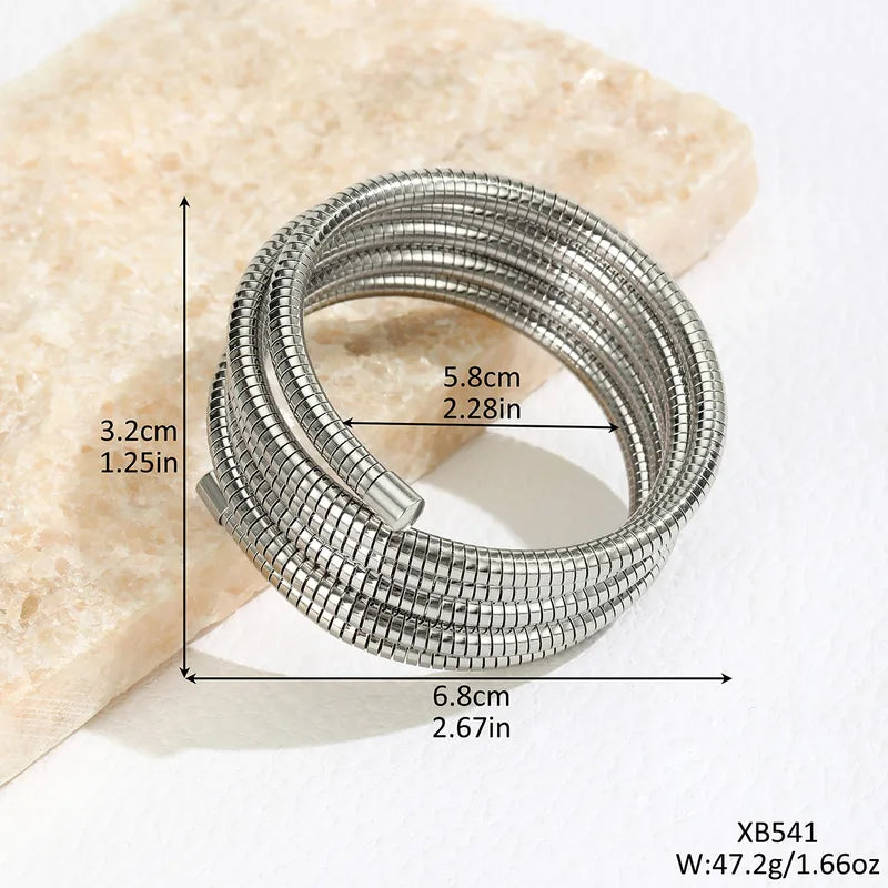 Silver Coil Style Bangle