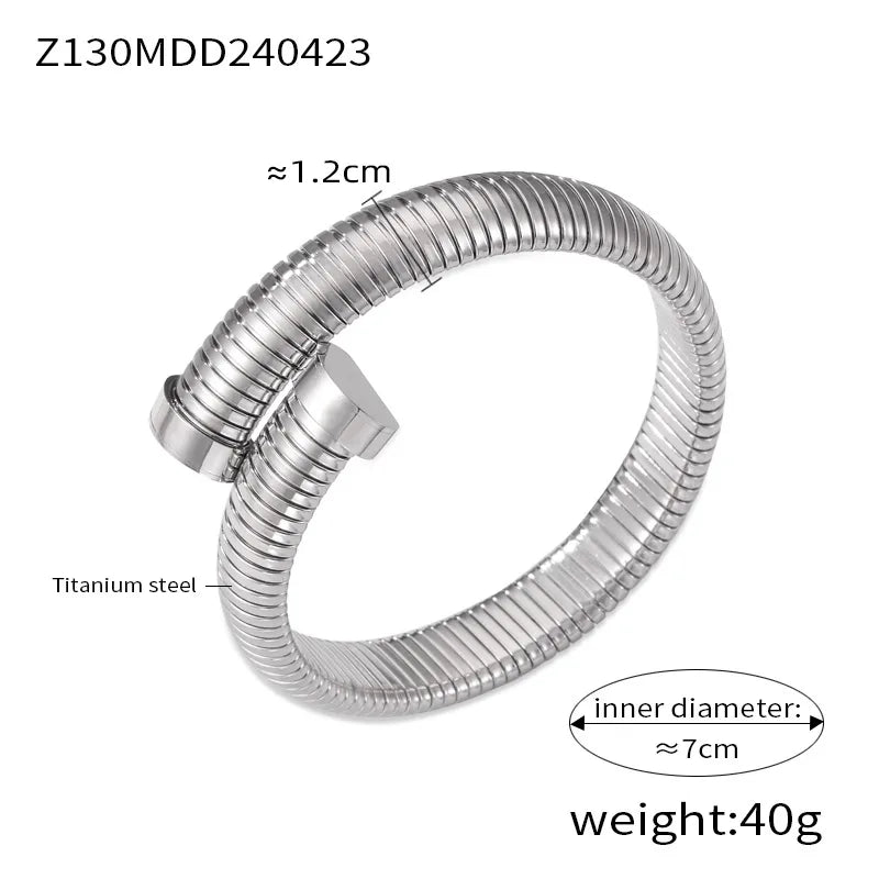 Stainless Steel Snake Style Bangle