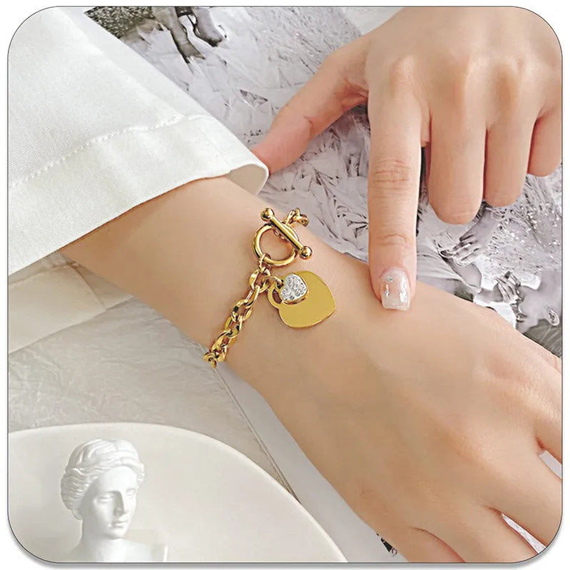 Heart Chain-Link Bracelet