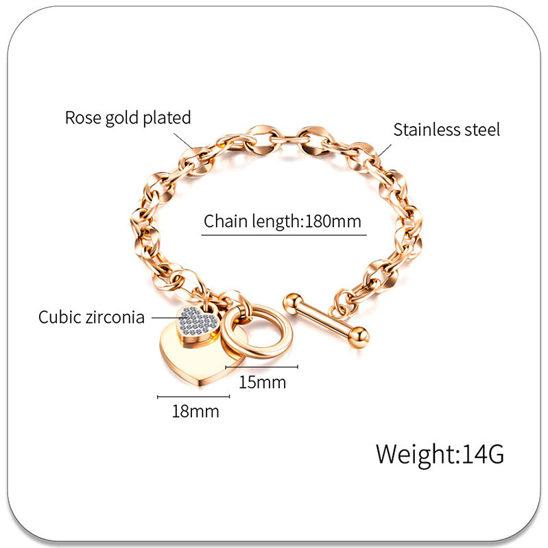 Heart Chain-Link Bracelet