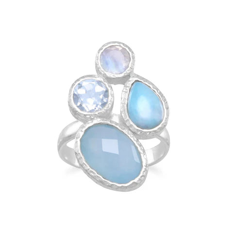 Multi Stone Cluster Ring