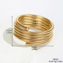 Load image into Gallery viewer, Gold Plated Coil Wrap Bracelet
