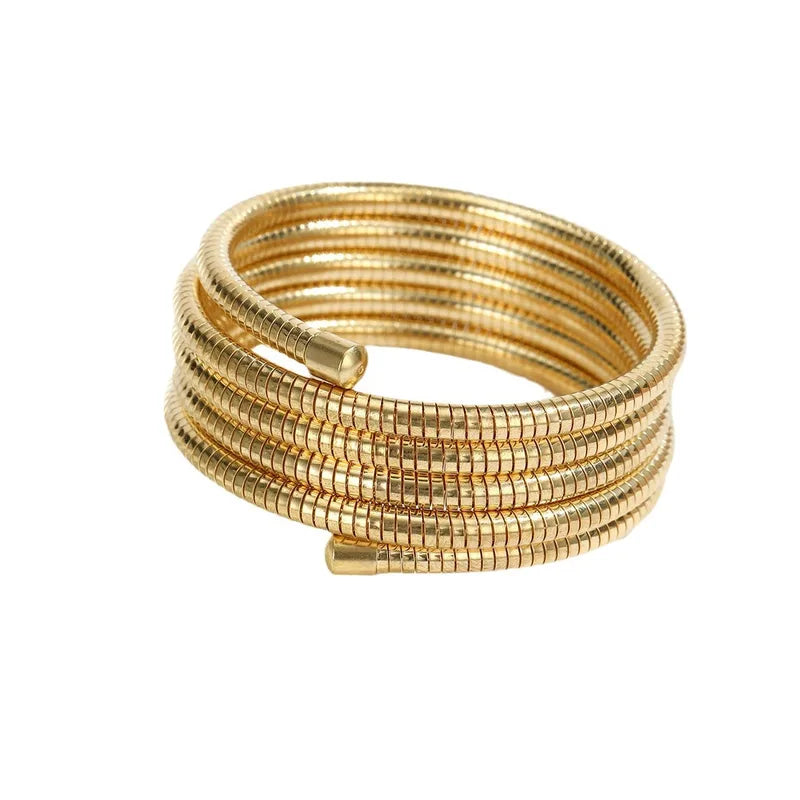 Gold Plated Coil Wrap Bracelet