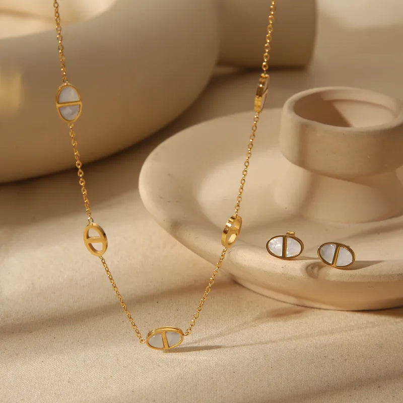 Delicato - Mother of Pearl Inlay Jewelry Set