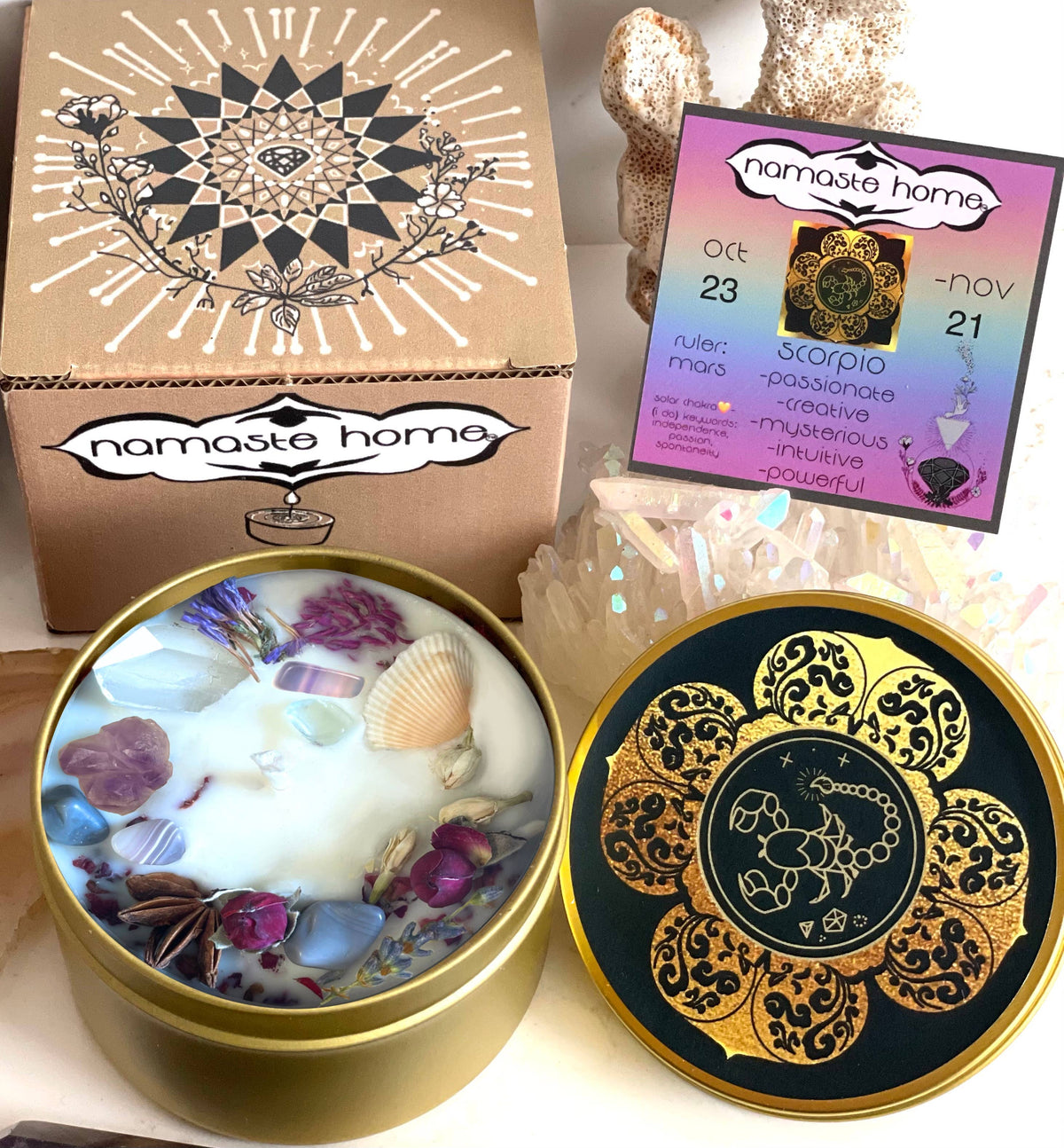 Zodiac Crystal Candles by Namaste Home