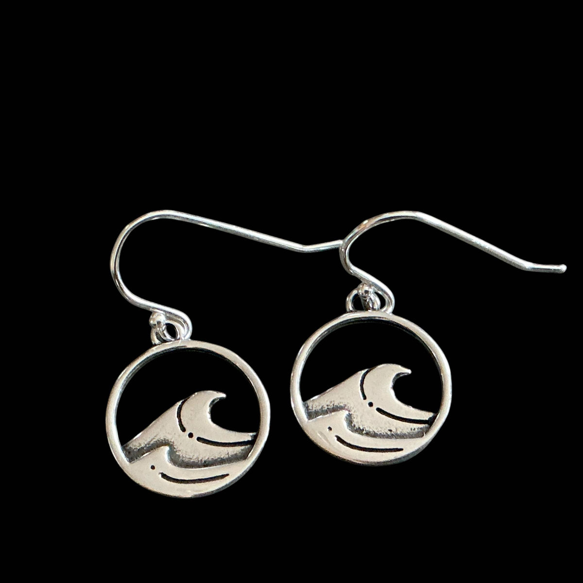 Sterling Silver Wave Earrings by Jackie Gallagher Designs
