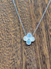 Clover Fashion Necklace - 18k white gold plated stainless steel