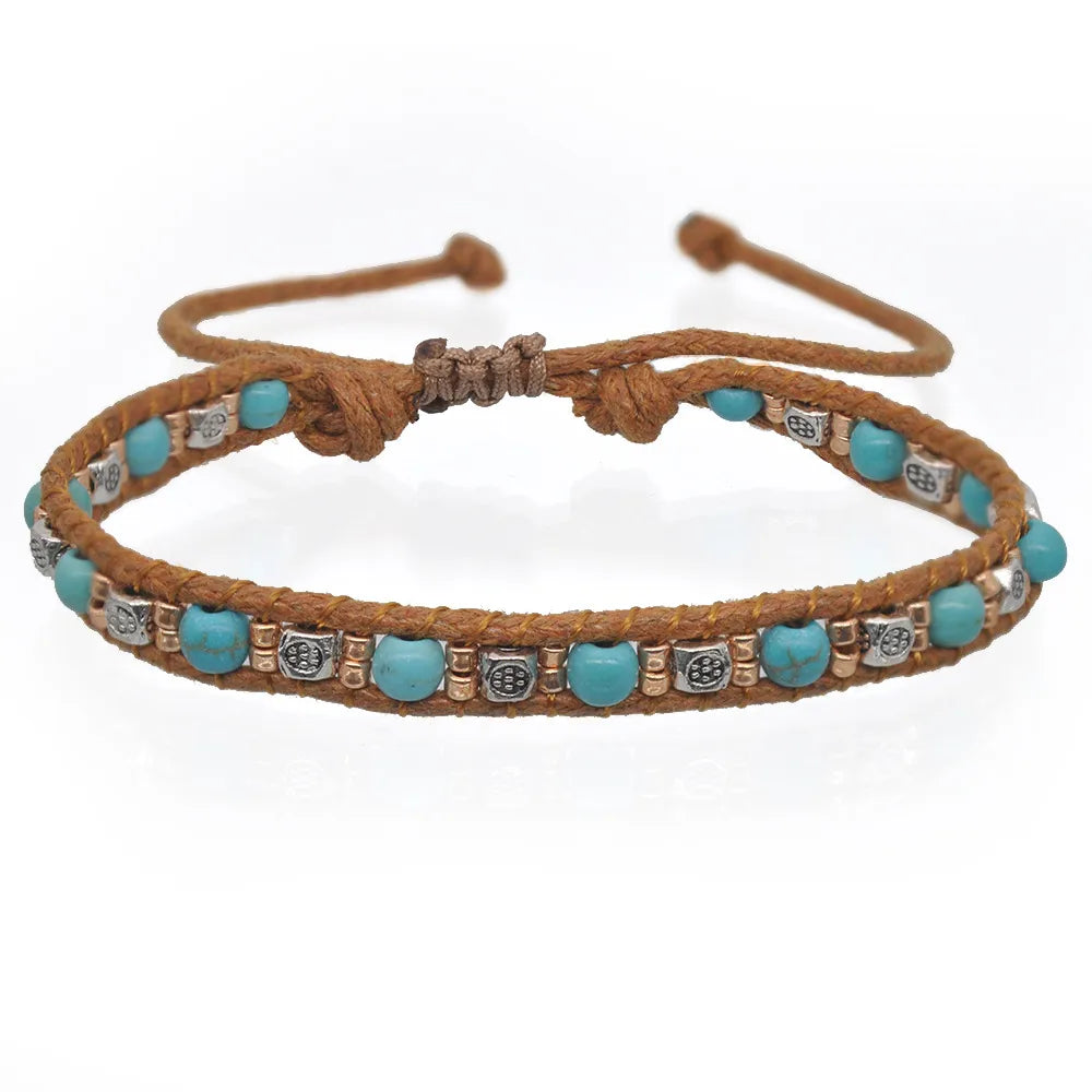 Leather Beaded Bracelet