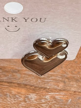 Load image into Gallery viewer, Double Heart Earrings – Stainless Steel
