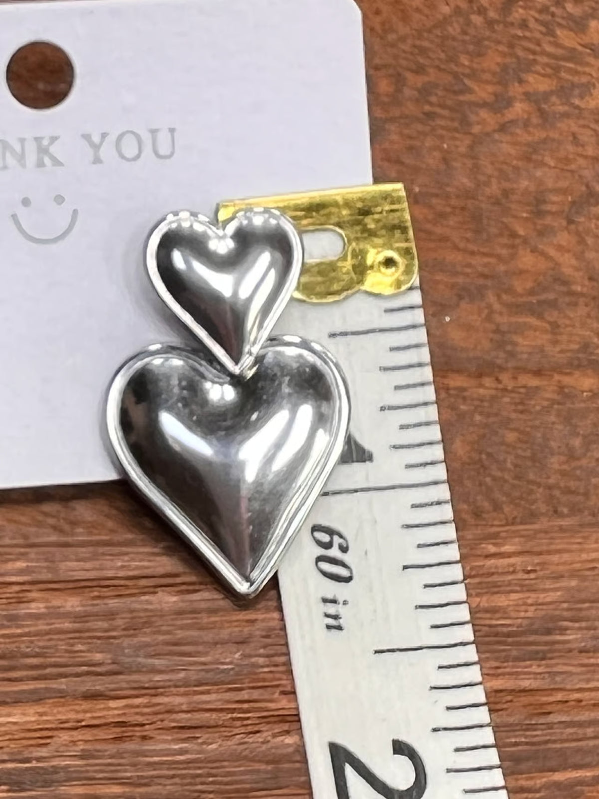 Double Heart Earrings – Stainless Steel