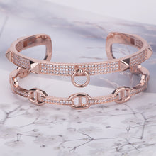 Load image into Gallery viewer, Double the Bling Bangle
