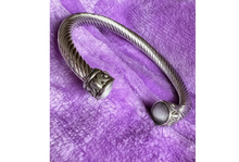 Load image into Gallery viewer, Greystone Cable Twist Bangle Bracelet
