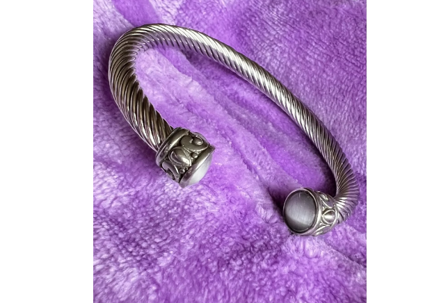 Greystone Cable Twist Bangle Bracelet