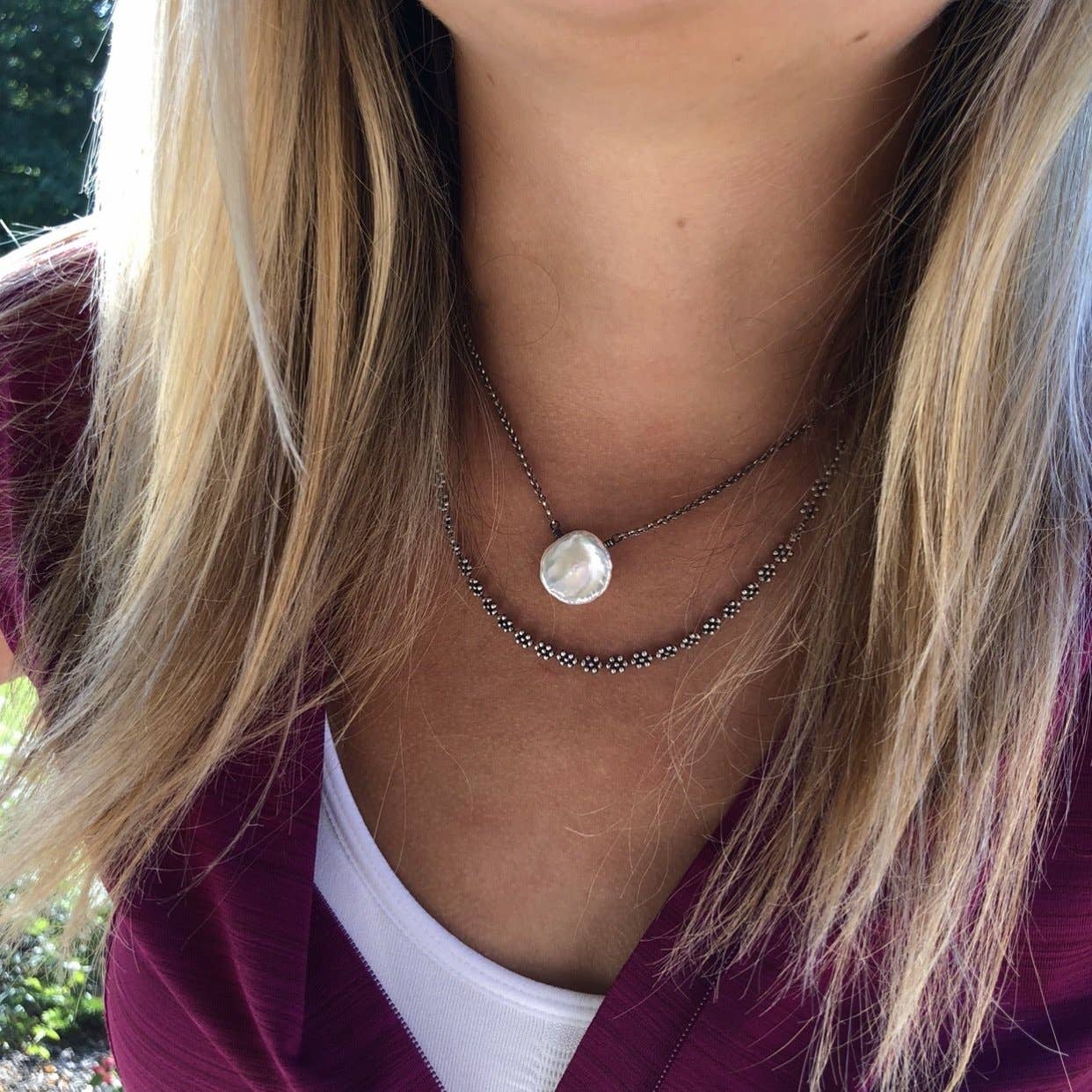 Keshi Pearl Necklace by Heidi J Hale