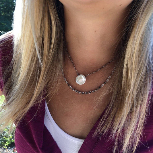 Keshi Pearl Necklace by Heidi J Hale