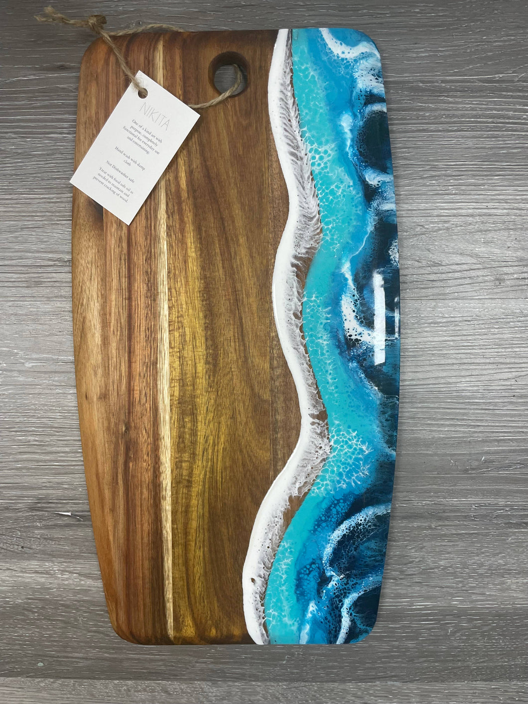 Coastal Shoreline Cheese Board by Nikita Fine Art