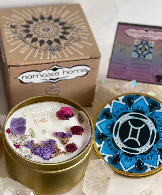 Zodiac Crystal Candles by Namaste Home