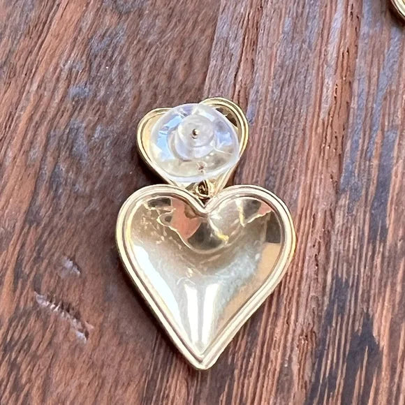 Double Heart Earrings – Stainless Steel