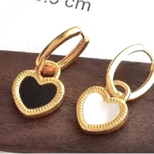 Heart Drop Reversible Earrings
