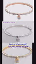 Load and play video in Gallery viewer, Lock Charm Bangle Bracelet

