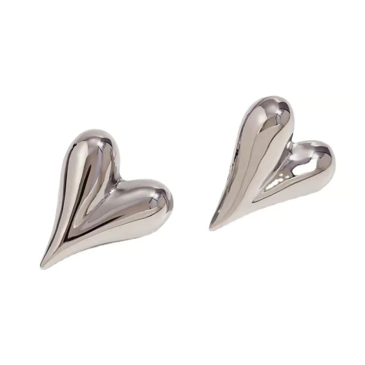 Stainless Steel Heart Studs