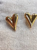 Stainless Steel Heart Studs