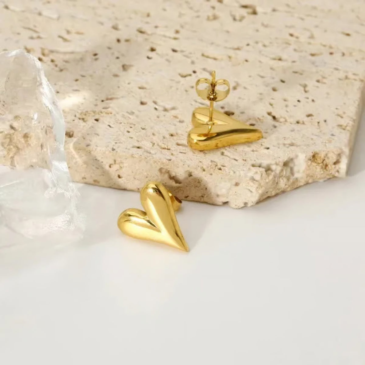 Stainless Steel Heart Studs